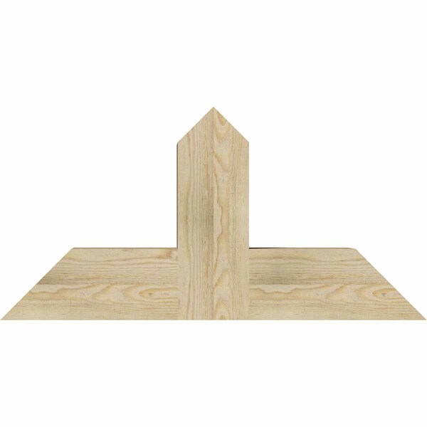 Ekena Millwork Portland Rough Sawn Timber Gable Bracket, Douglas Fir, 36"W x 18"H x 6"D x 6"F, 12/12 Pitch GBW036X18X0606POR00RDF - main